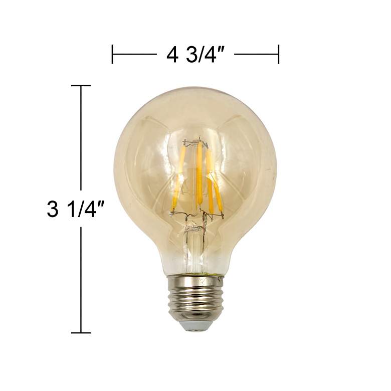 Image 3 60W Equivalent Tesler Amber 8W LED Dimmable Standard 2-Pack more views