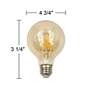 60W Equivalent Tesler Amber 8W LED Dimmable Standard 2-Pack