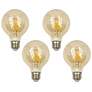 60W Equivalent Tesler Amber 8W LED Dimmable Standard 4-Pack