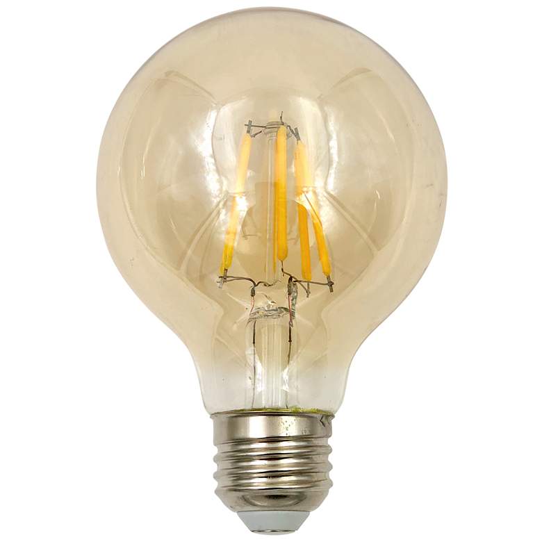 Image 2 60W Equivalent Tesler Amber 8W LED Dimmable Standard 4-Pack more views