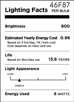 Image 2 60W Equivalent Tesler Amber 8W LED Dimmable Standard Bulb more views