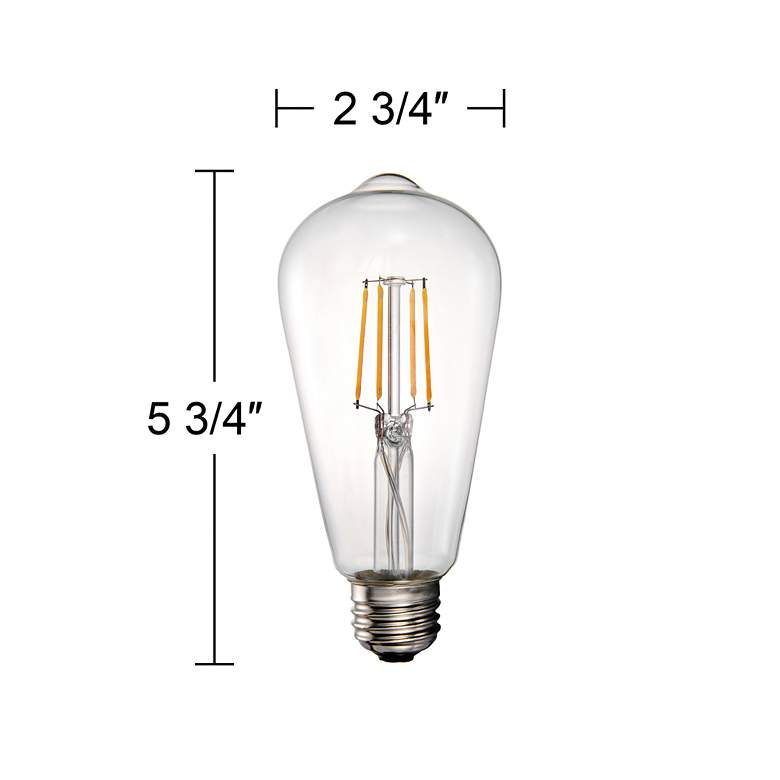 60W Equivalent Tesler Clear 7W LED Dimmable ST21 Bulb 2-Pack - #60C33 ...