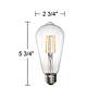 60W Equivalent Tesler Clear 7W LED Dimmable ST21 Bulb 2-Pack