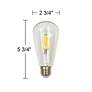 60W Equivalent Tesler Clear 7W LED Dimmable ST21 Bulb