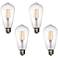 60W Equivalent Tesler Clear 7W LED Dimmable ST21 Bulbs 4-Pack