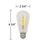 60W Equivalent Tesler Clear 7W LED Dimmable Standard ST19 Light Bulb