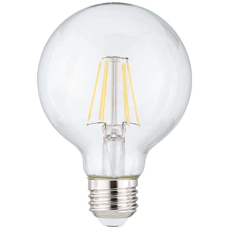 Image 1 60W Equivalent Tesler Clear 8W LED Filament Dimmable G25