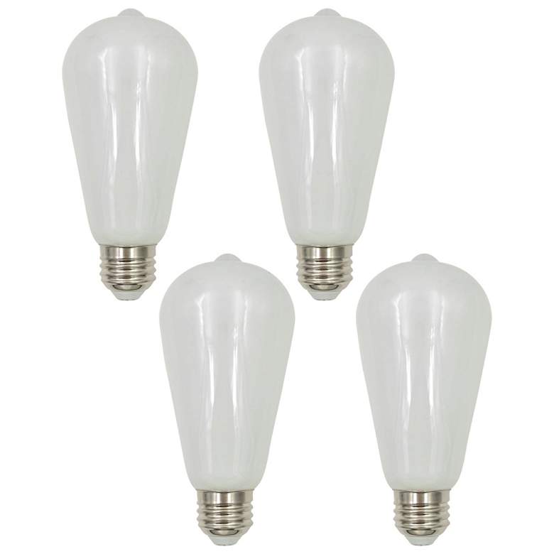 Image 1 60W Equivalent Tesler Milky 7W LED Dimmable Standard 4-Pack