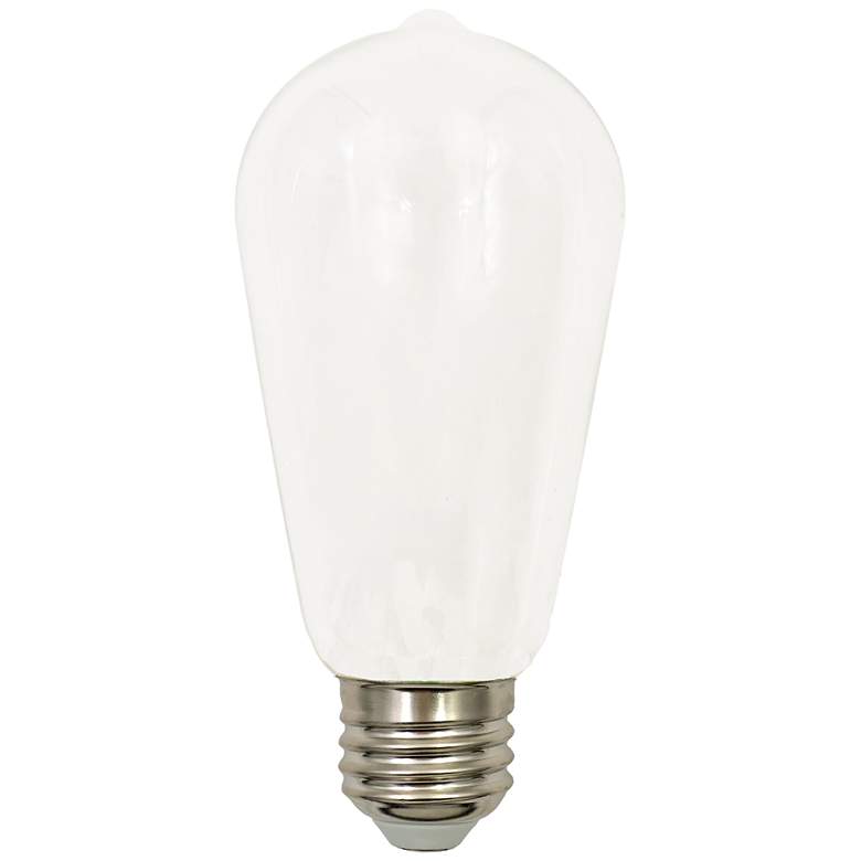 Image 1 60W Equivalent Tesler Milky Glass 7W LED Dimmable Standard ST19 Bulb