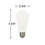 60W Equivalent Tesler Milky Glass 7W LED Dimmable Standard ST19 Bulb