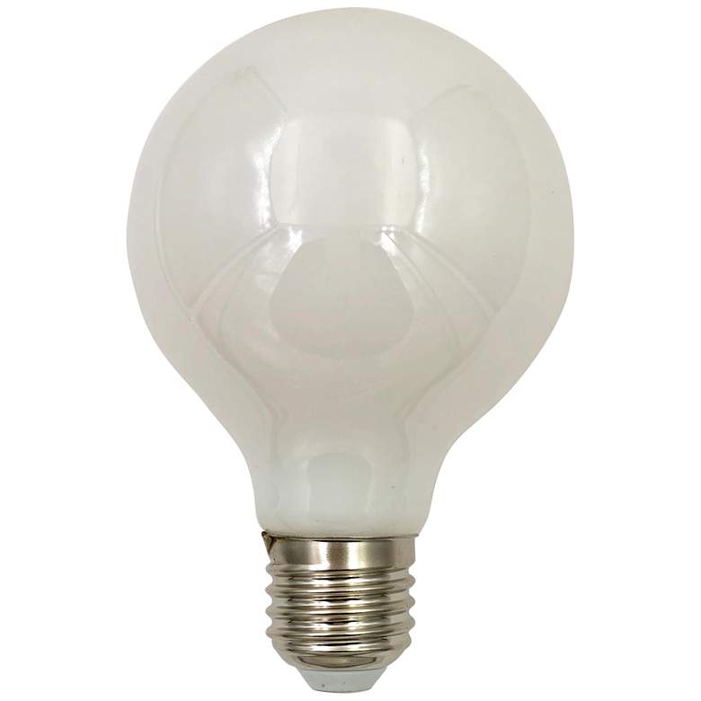 Image 2 60W Equivalent White Globe 8W LED Standard Base Bulbs 2 Pack more views