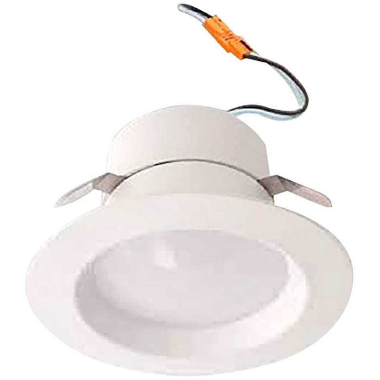 Image 1 60W Replacement 4" Smooth White 10W LED JA8 Retrofit Trim