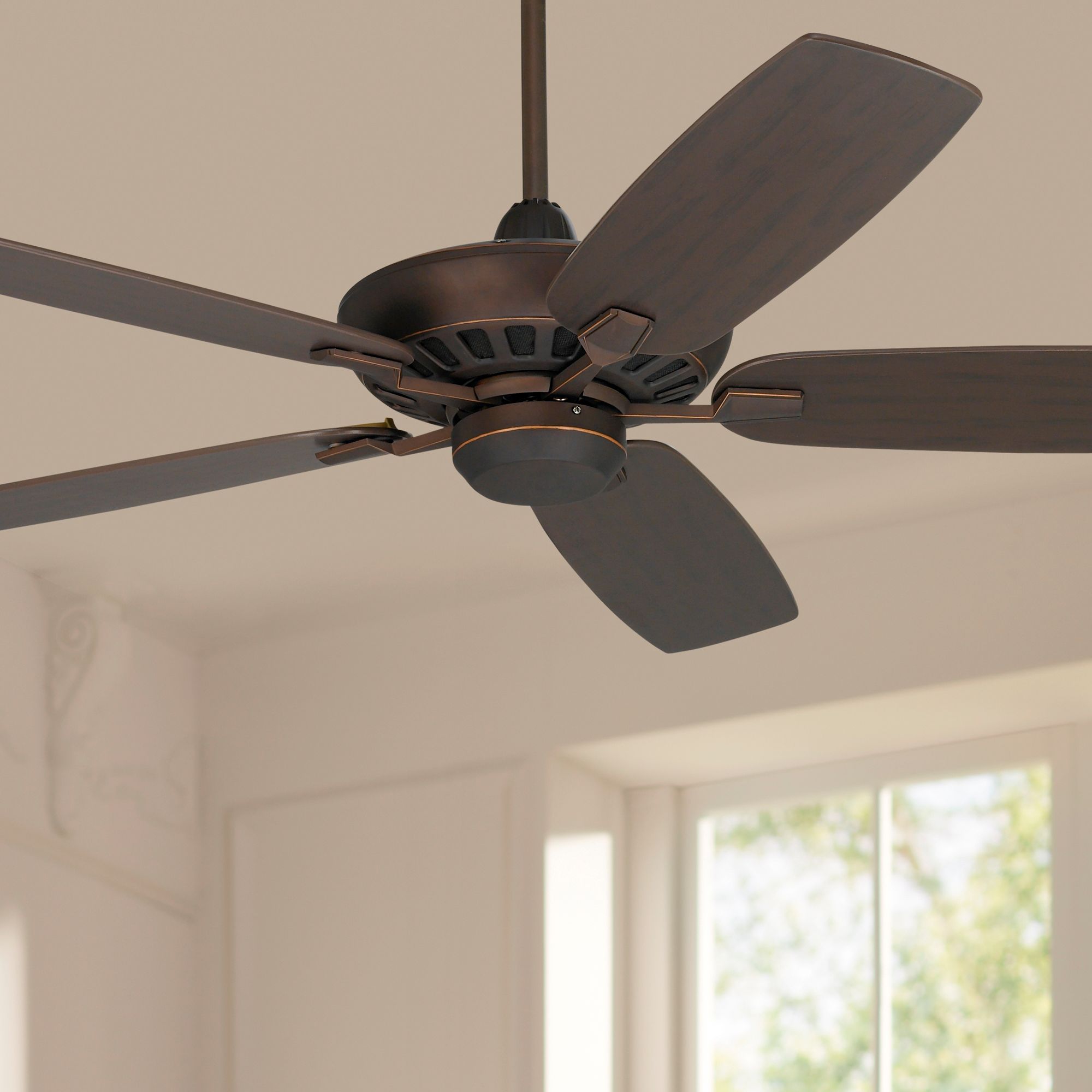 Image 1 52" Casa Vieja Journey Oil-Rubbed Bronze Ceiling Fan with Remote in scene