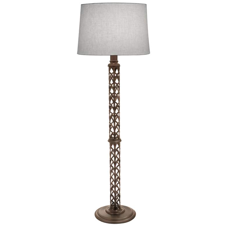Image 1 61" H Oil Rubbed Bronze Cathedral Laser Cut Floor Lamp