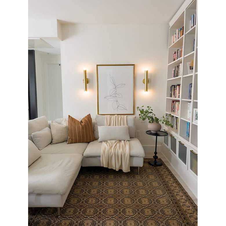 Image 1 Mitzi Taylor 18 1/2" High Aged Brass 2-Light Wall Sconce in scene