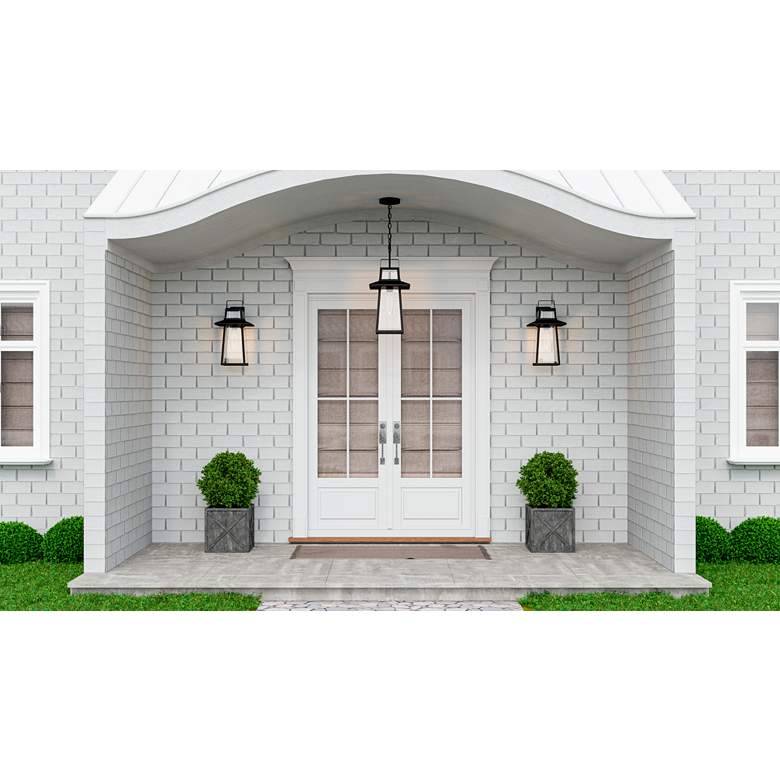 Image 1 Quoizel Devonport 18 1/2" High Matte Black Outdoor Wall Light in scene