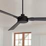 1_60" Casa Vieja Invictus Matte Black and Walnut Damp Fan with Remote in scene