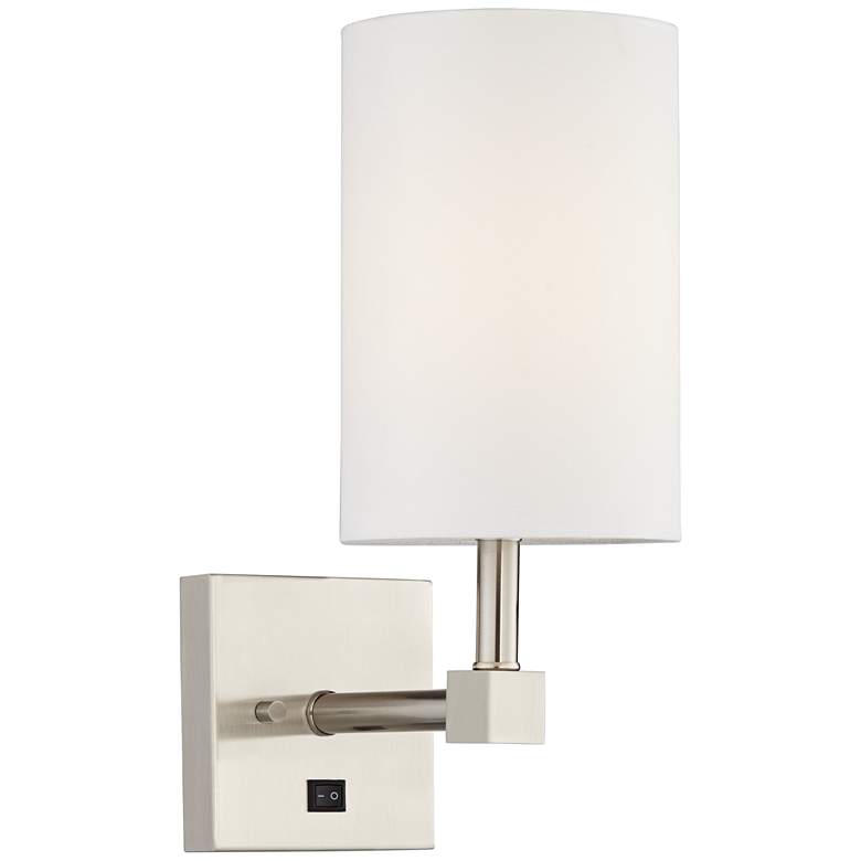 Image 1 61D86 - 12 inchH Brushed Nickel Sconce