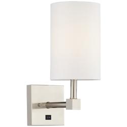 61D86 - 12&quot;H Brushed Nickel Sconce