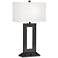 61F44 - 29"H Bronze Table Lamp w/Dimmer 2xOutlets 1xUSB