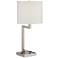 61J29 - 26"H Square Tube Table Lamp with 2Outlets 1USB