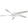62" Artemis XL5 DC White Finish Modern LED Ceiling Fan with Remote