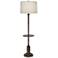 62" H Oxidized Bronze x 13" Dia Metal Tray Floor Lamp