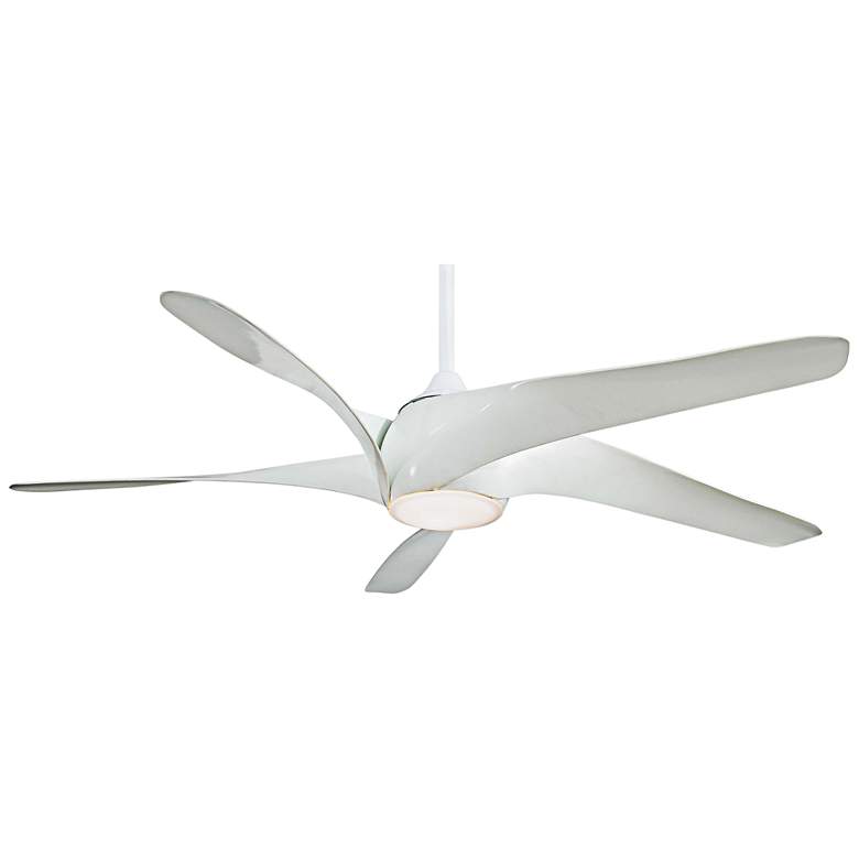 Image 2 62" Artemis XL5 DC White Finish Modern LED Ceiling Fan with Remote