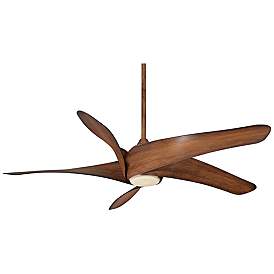 Image2 of 62" Artemis XL5 Distressed Koa LED DC Ceiling Fan with Remote