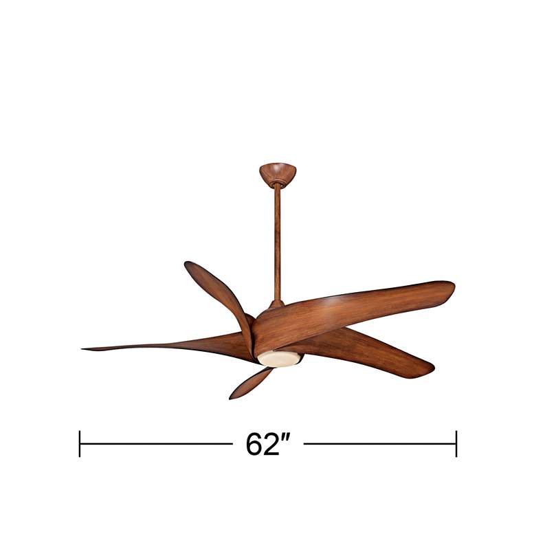 Image 7 62" Artemis XL5 Distressed Koa LED DC Ceiling Fan with Remote more views