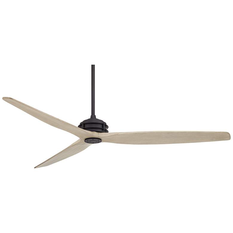 Image 2 62 inch Casa Vieja Coronado Aire Black-White Oak Damp Rated Fan