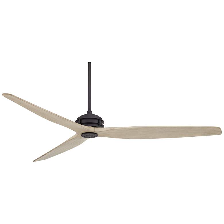 Image 2 62" Casa Vieja Coronado Aire Black-White Oak Damp Rated Fan