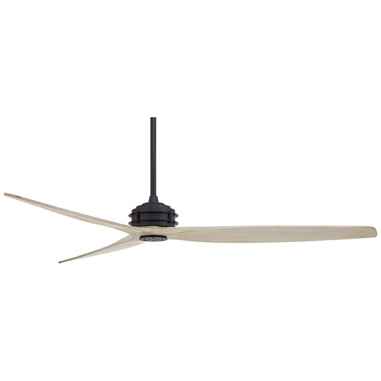 Image 6 62 inch Casa Vieja Coronado Aire Black-White Oak Damp Rated Fan more views