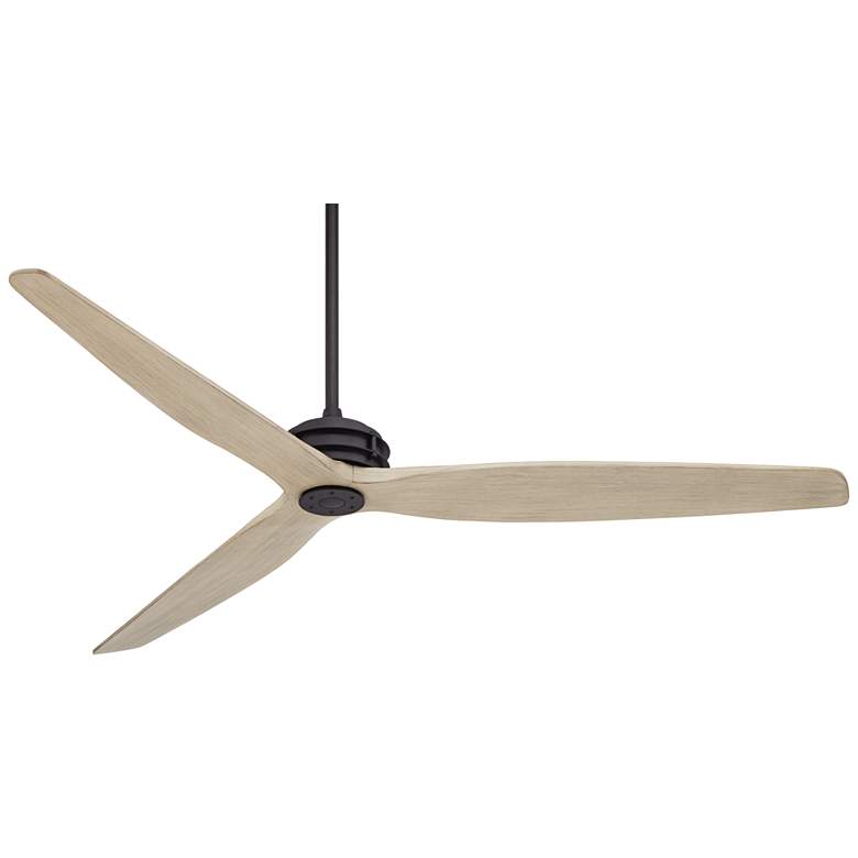 Image 7 62 inch Casa Vieja Coronado Aire Black-White Oak Damp Rated Fan more views