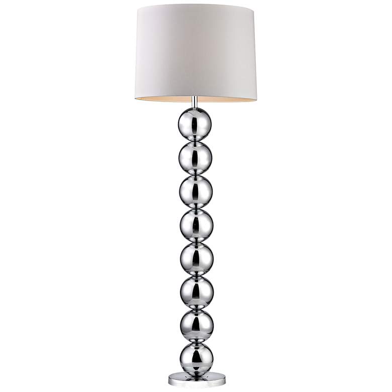 Image 1 62 inch High Shimi Chrome Orb Metal Floor Lamp