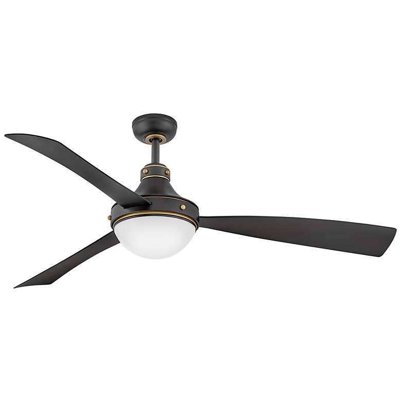 Image 2 62" Hinkley Oliver Matte Black LED Smart Ceiling Fan more views