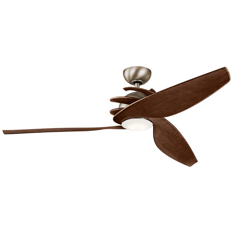 Image 2 62 inch Kichler Spyra Antique Pewter LED Ceiling Fan with Hand-Held Remote