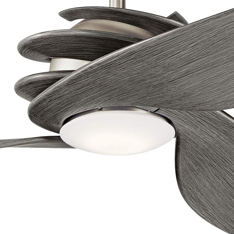 Image 3 62" Kichler Spyra Brushed Nickel Driftwood LED Ceiling Fan with Remote more views