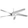 62" Minka Aire Artemis XL5 Silver LED Modern Ceiling Fan with Remote