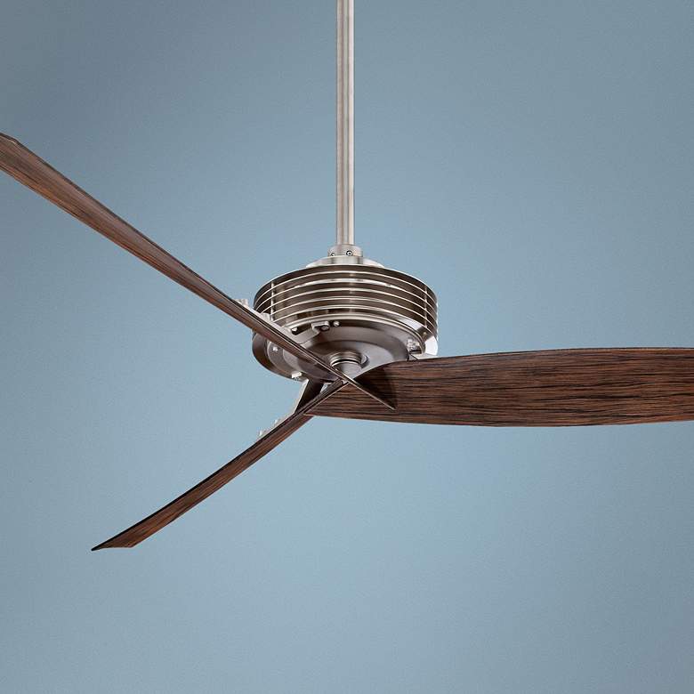 Image 1 62 inch Minka Aire Gilera Brushed Steel and Maple Ceiling Fan