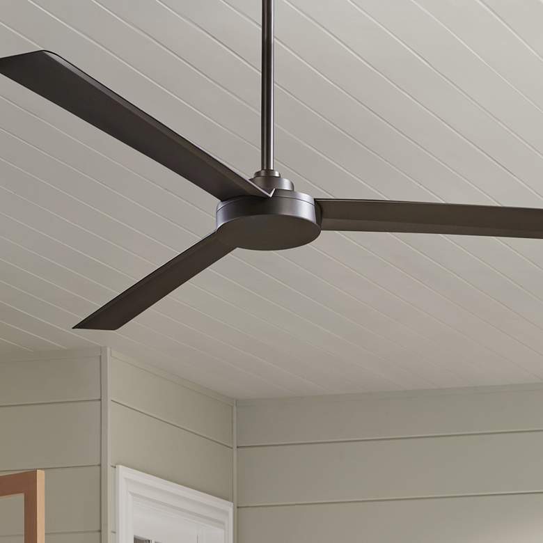 Image 1 62 inch Minka Aire Roto XL Bronze Wet Rated Ceiling Fan with Wall Control