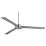 5_62" Minka Aire Roto XL Brushed Aluminum Outdoor Fan with Wall Control more views