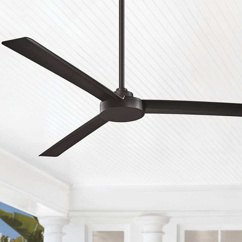 Image 1 62 inch Minka Aire Roto XL Coal Wet Rated Ceiling Fan with Wall Control
