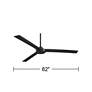 62" Minka Aire Roto XL Coal Wet Rated Ceiling Fan with Wall Control