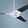 62" Modern Fan Torsion Black Gloss White Ceiling Fan with Wall Control