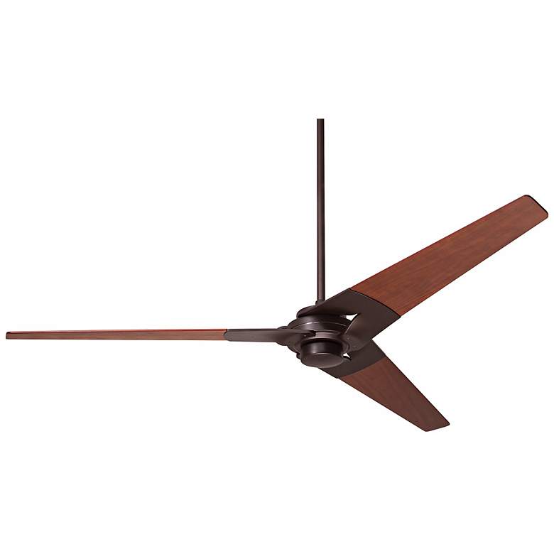 Image 2 62" Modern Fan Torsion Bronze Mahogany Modern Fan with Wall Control