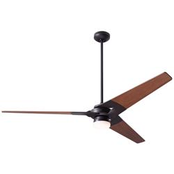 62&quot; Modern Fan Torsion Dark Bronze LED Ceiling Fan with Wall Control