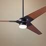 62" Modern Fan Torsion Dark Bronze LED Ceiling Fan with Wall Control