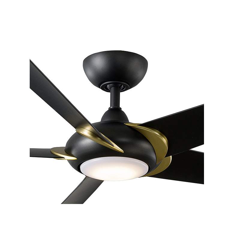 Image 2 62" Modern Forms Lucid Black Brass LED Smart Ceiling Fan more views