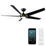 4_62" Modern Forms Lucid Black Brass LED Smart Ceiling Fan more views